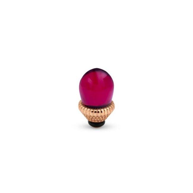 Twisted Glass Crown - Magenta