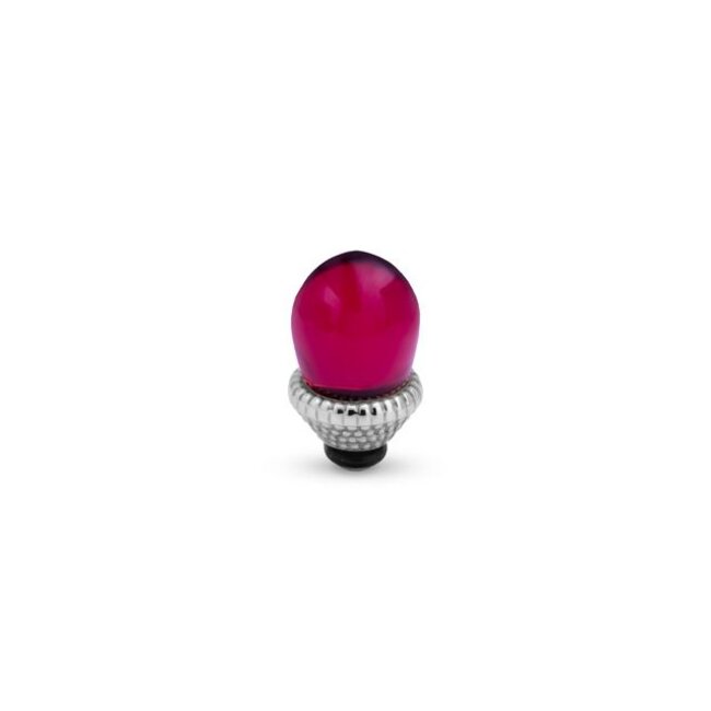 Twisted Glass Crown - Magenta