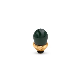 Melano Jewelry Twisted Glass Crown - Shadow Green