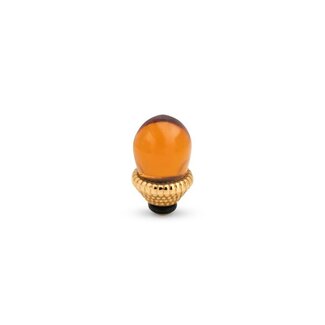 Melano Jewelry Twisted Glass Crown - Light Caramel