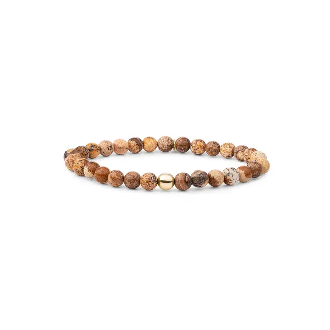 Saturn Armband Large Landscape Jasper