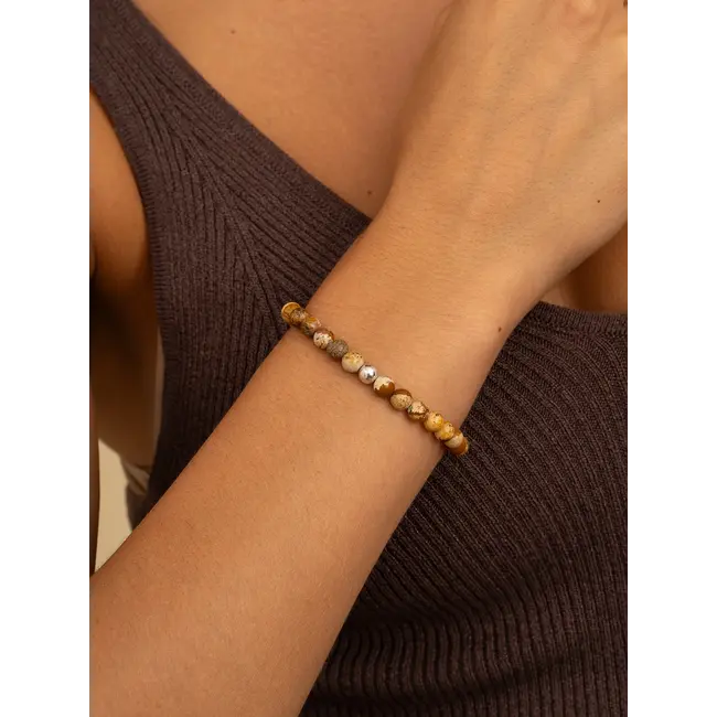 Saturn Armband Large Landscape Jasper