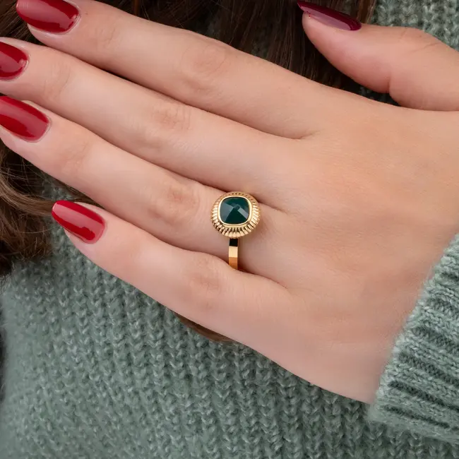 Vivid Setting Round Square - Dark Teal