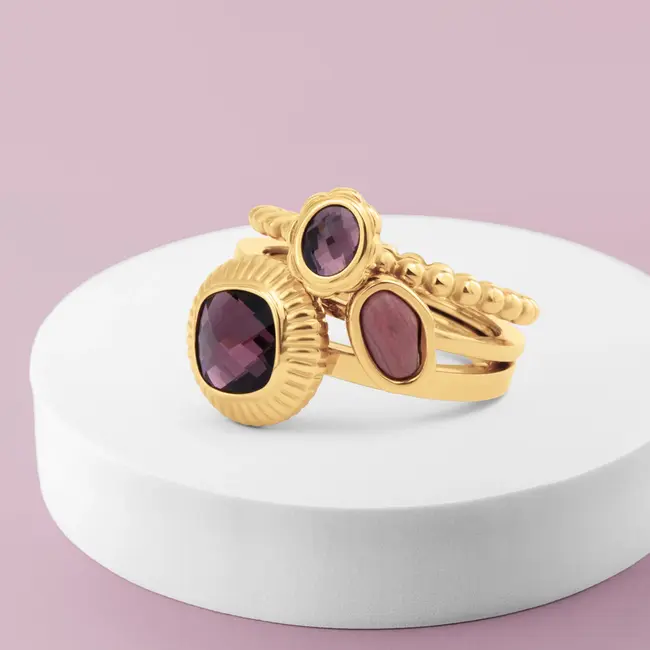 Vivid & Twisted Winter Bloom Ringen Set