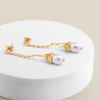 Melano Jewelry Twisted Pearl Affair Oorbellen Set