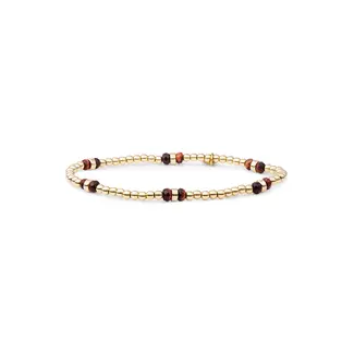 Sparkling Jewels Double Reverse Roundel Armband Red Tiger Eye
