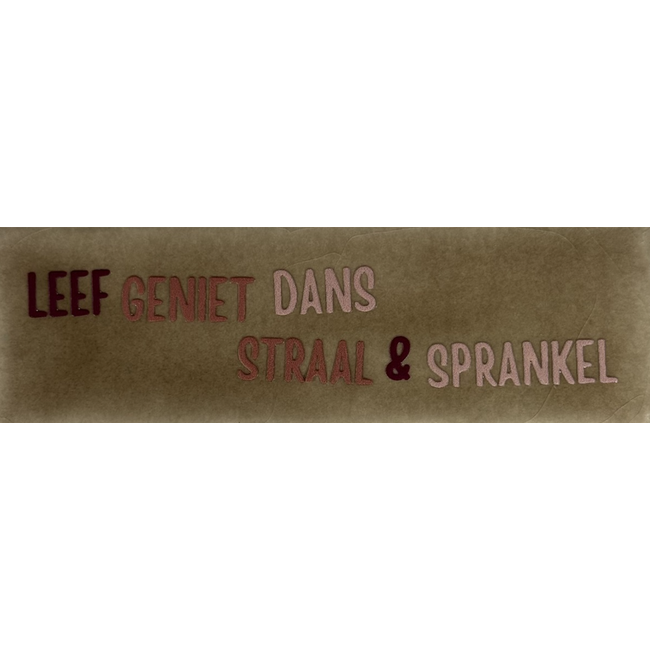Do Tegeltje - Leef geniet dans straal & sprankel