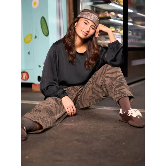 OFELIA barrel pant - Espresso