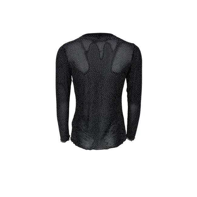 ALEXIS blouse w/stones - Black