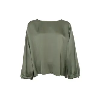 Black Colour MABEL ls blouse - Army