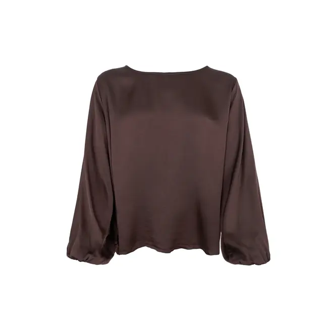 MABEL ls blouse - Coffee