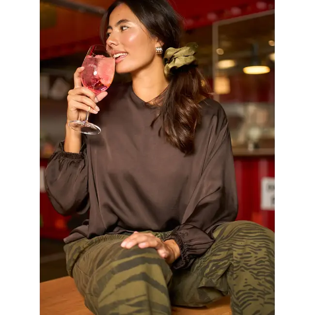 MABEL ls blouse - Coffee