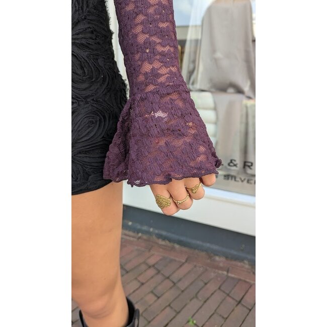 Davina top - burgundy