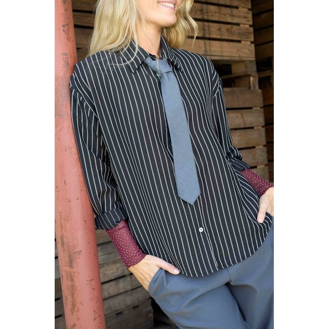 ALEXIS blouse w/stones - Plum