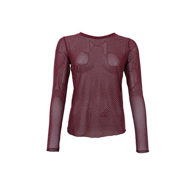 ALEXIS blouse w/stones - Plum