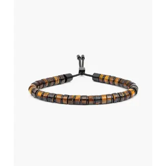 Pig and Hen Brontide 6mm Adjustable - Tiger Eye | Black