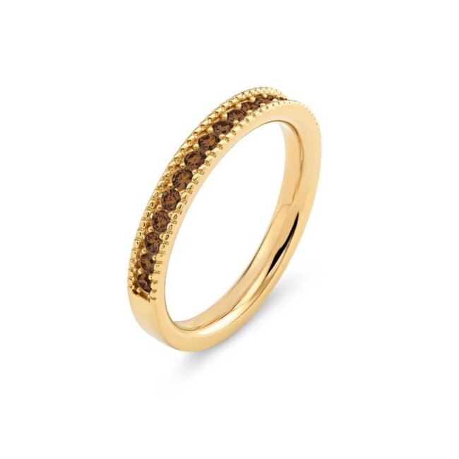 Friends Jolene ring Smoked Amber - Goudkleurig