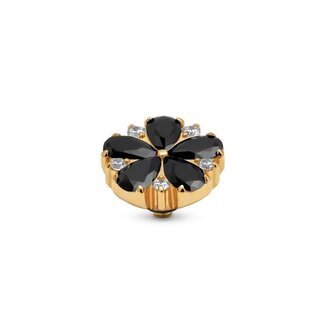 Melano Jewelry Twisted Crystal Flake - Black