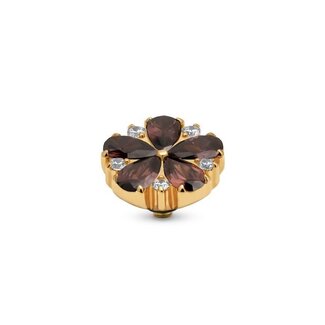 Melano Jewelry Twisted Crystal Flake - Dark Brown