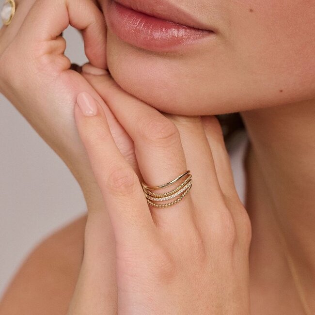 Ring 1283YGO - Geelgoud (14k)