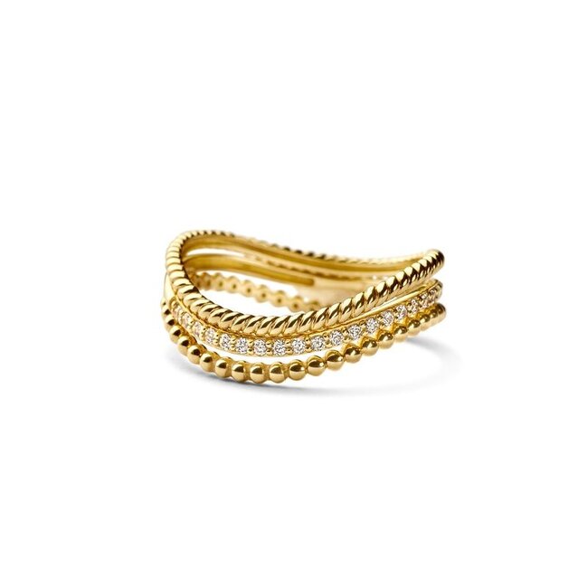 Ring 1285YGO - Geelgoud (14k)