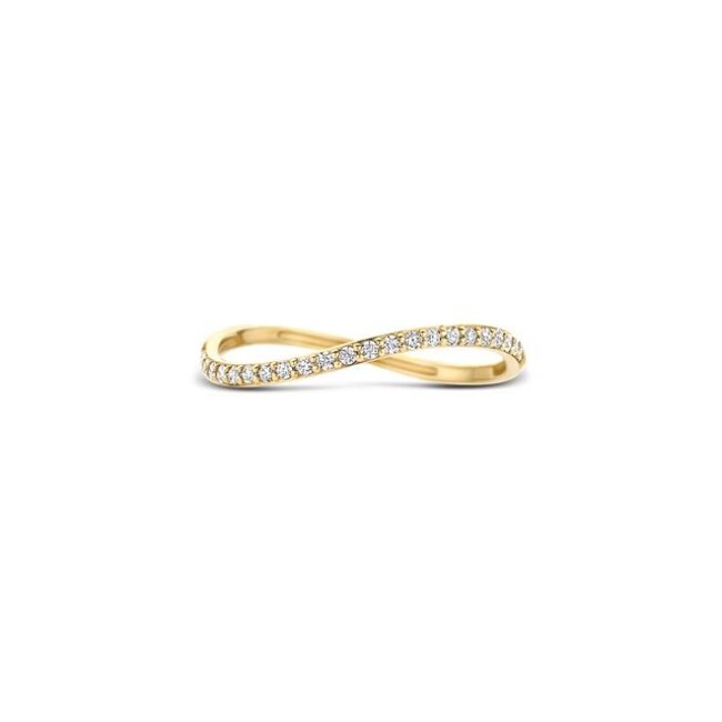 Ring 1286YZI - Geelgoud (14k) met Zirkonia