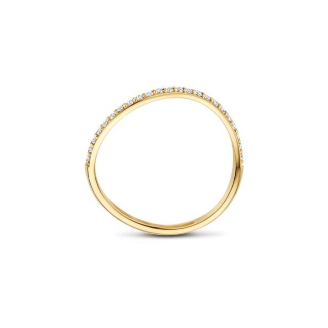 Ring 1286YZI - Geelgoud (14k) met Zirkonia