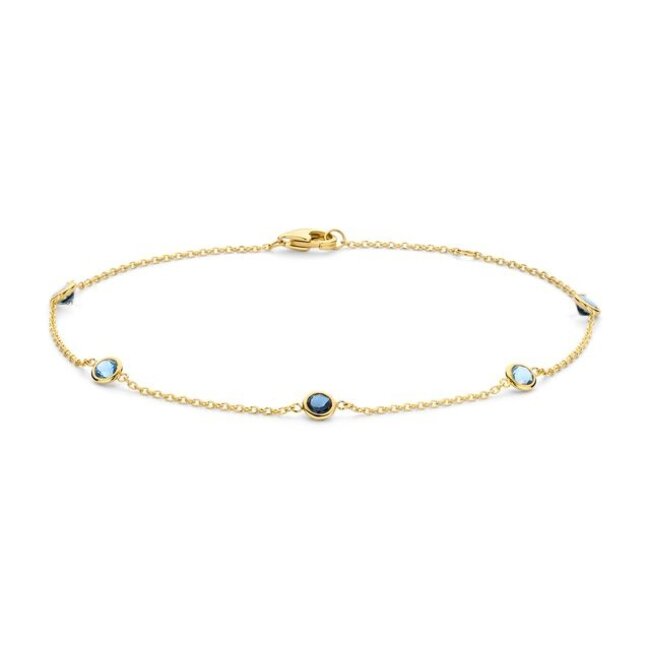 Armband 2268YTB - Geelgoud (14k) met Topaz