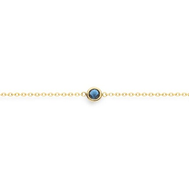 Armband 2268YTB - Geelgoud (14k) met Topaz
