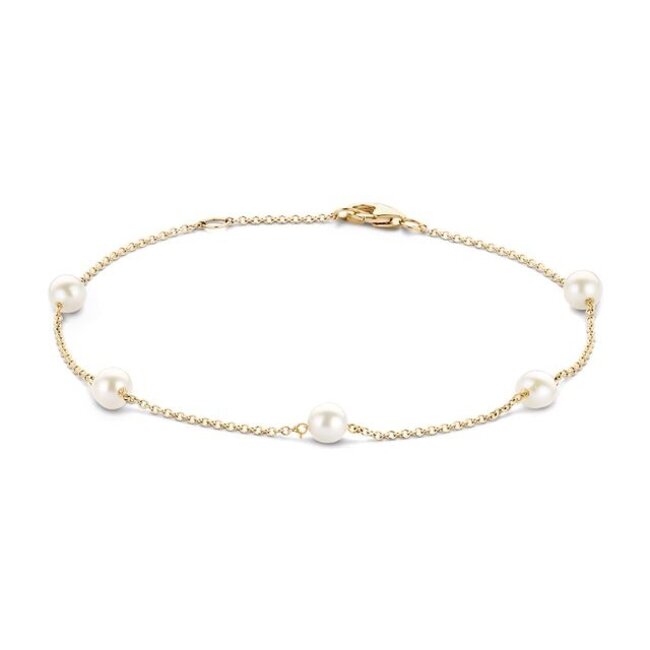 Armband 2269YPW - Geelgoud (14k) met parels