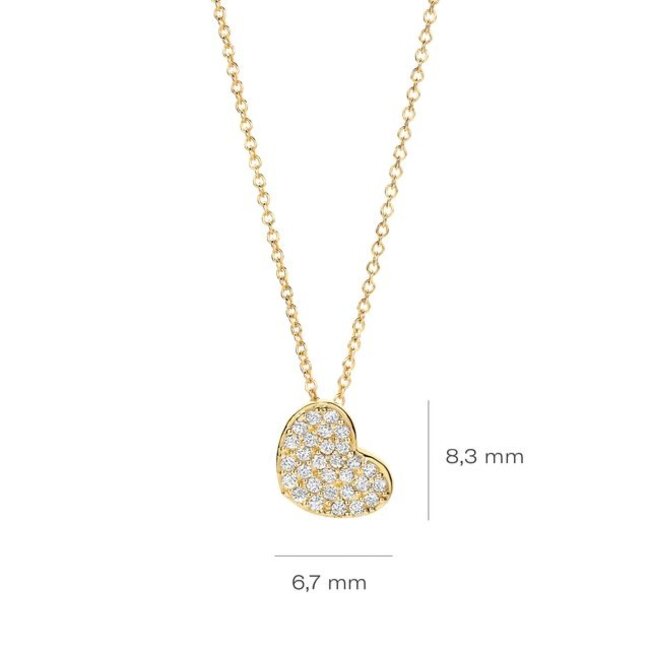 Collier 3207YZI - Geelgoud (14k) met Zirkonia