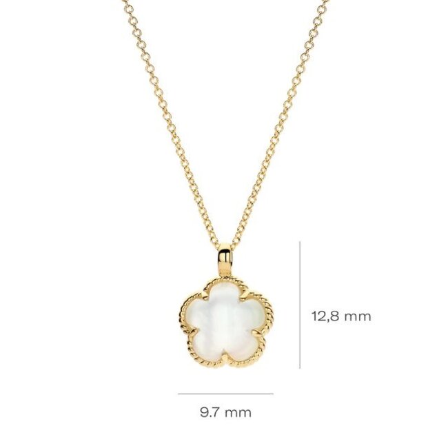 Collier 3209YMQ - Geelgoud (14k) met Mother of Pearl