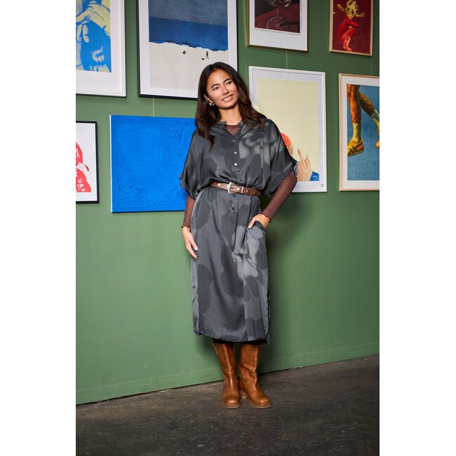 TARA kaftan dress - Grey Flower
