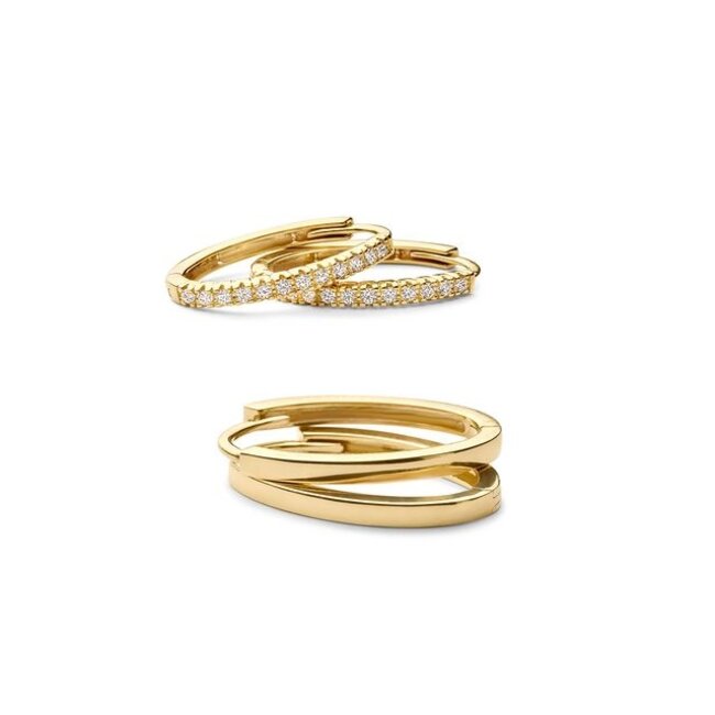 Oorbellen 7403YZI - Geelgoud (14k) met Zirkonia