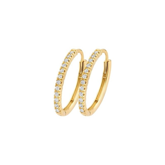 Oorbellen 7403YZI - Geelgoud (14k) met Zirkonia