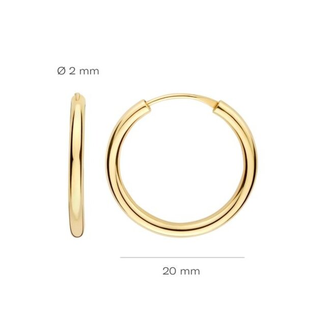 Oorbellen 7407YGO - Geel Goud (14k)