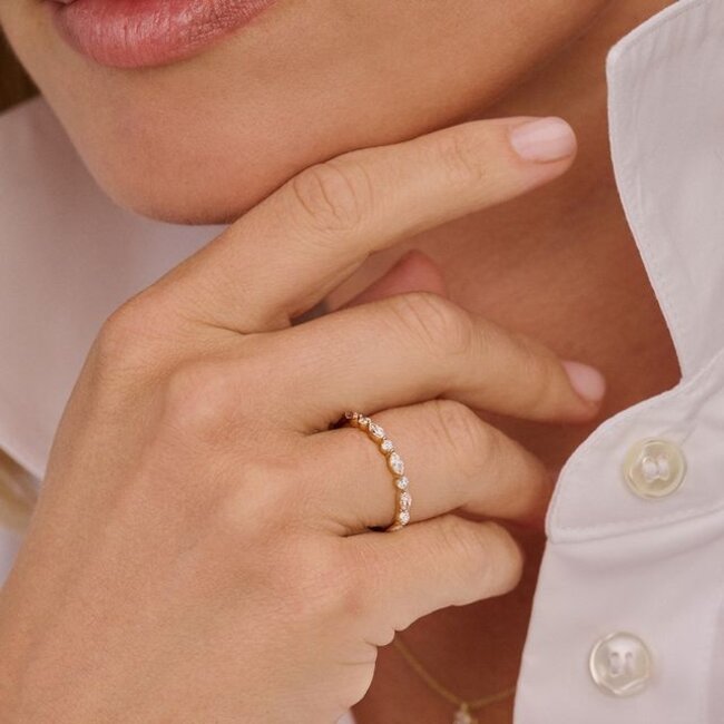 Ring LG1066Y – Geelgoud (14k) met Lab grown Diamant