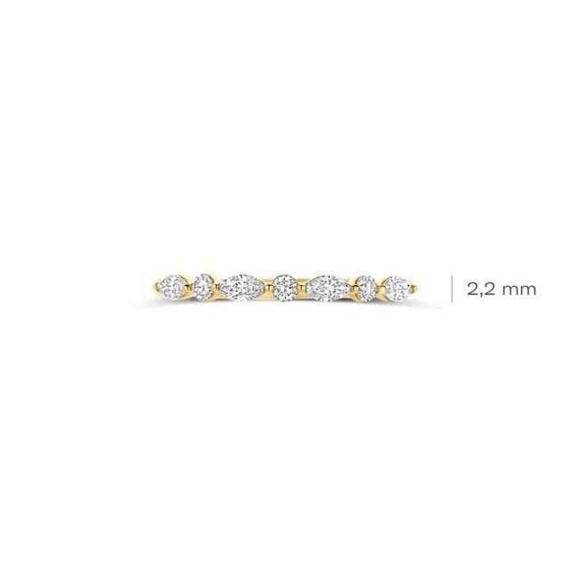 Ring LG1066Y – Geelgoud (14k) met Lab grown Diamant