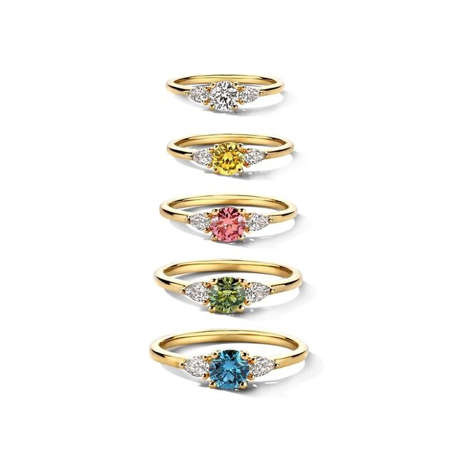 Ring LG1068Y – Geelgoud (14k) met Lab grown Diamant