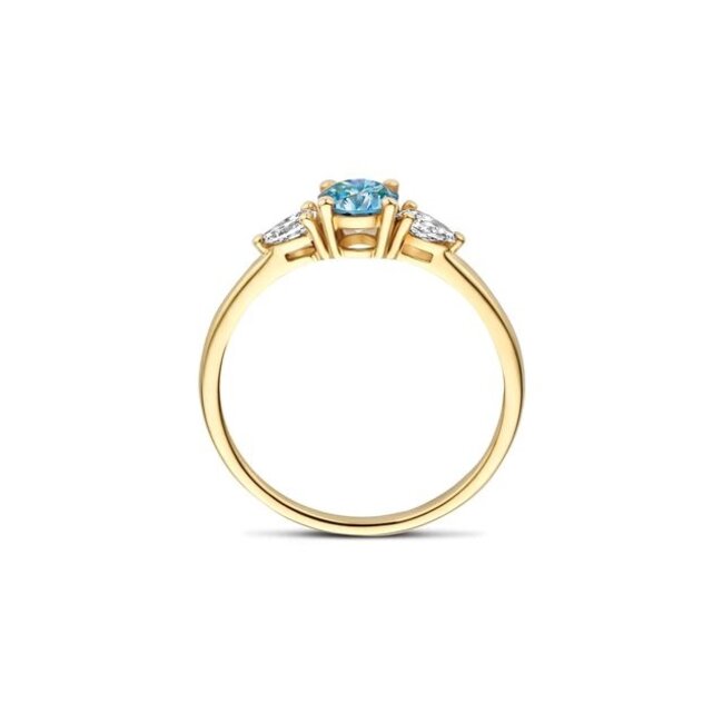 Ring LG1068Y – Geelgoud (14k) met Lab grown Diamant