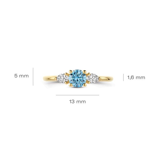 Ring LG1068Y – Geelgoud (14k) met Lab grown Diamant