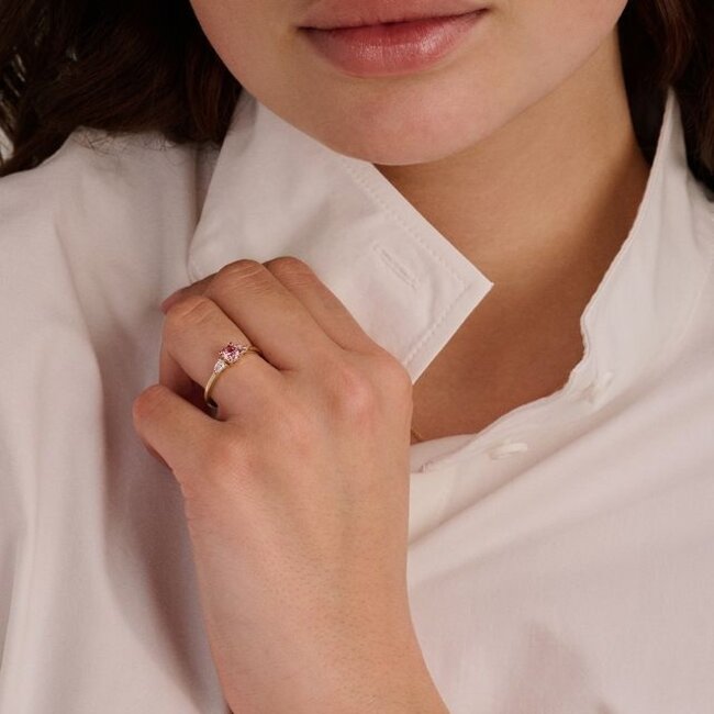 Ring LG1070Y – Geelgoud (14k) met Lab grown Diamant