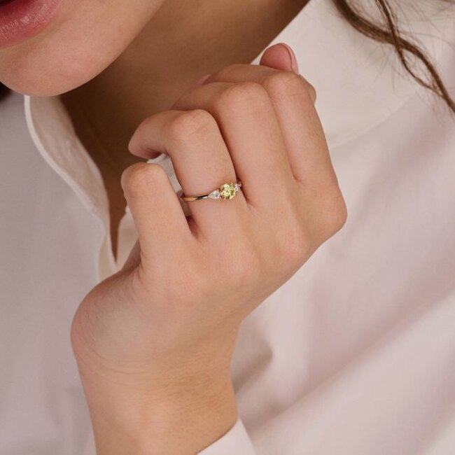 Ring LG1071Y – Geelgoud (14k) met Lab grown Diamant