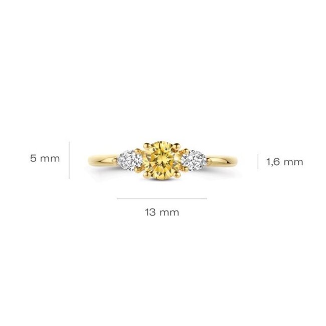 Ring LG1071Y – Geelgoud (14k) met Lab grown Diamant