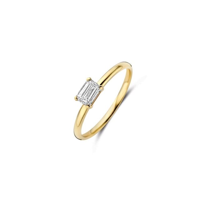 Ring LG1077Y – Geelgoud (14k) met Lab grown Diamant