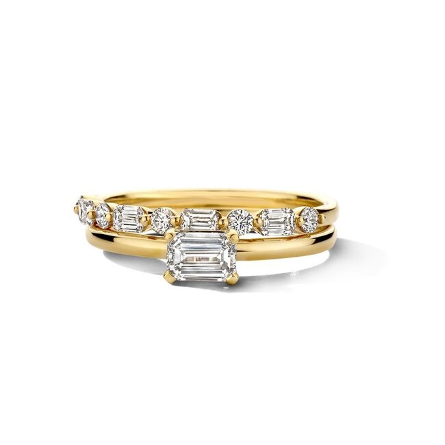 Ring LG1077Y – Geelgoud (14k) met Lab grown Diamant