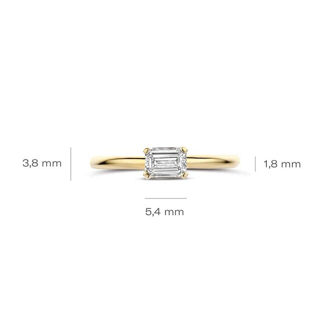 Ring LG1077Y – Geelgoud (14k) met Lab grown Diamant