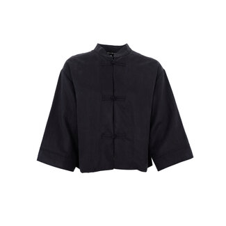 Black Colour MOON shirt blouse - Black