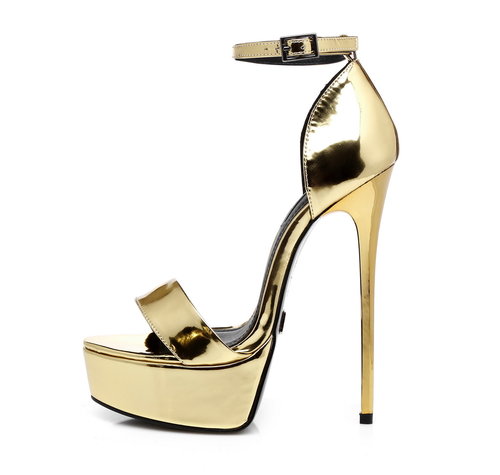 GALANA 1002 | LIQUID GOLD | PLATFORM SANDALS