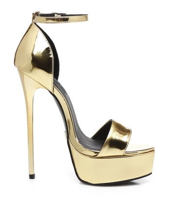 Gold shiny Giaro high 16cm heeled platform sandals - Giaro High Heels ...